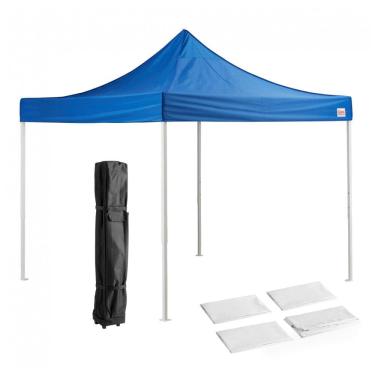 Imagem de Tenda Instantânea Deluxe 3x3m Galaxy Equipment Azul 4 Parede Laterais Aço