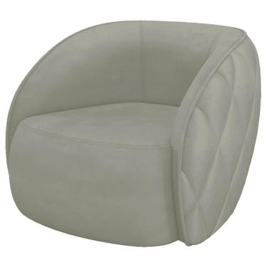 Imagem de Poltrona Decorativa Passion Veludo SL 940 Cinza Molufan Estofados