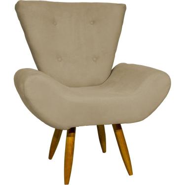 Imagem de Poltrona Decorativa Emilia Para Sala Escritório Consultório Tecido Suede Clique & Decore