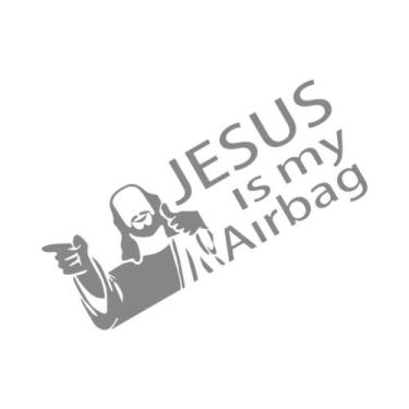 Imagem de Adesivo De Vinil Para Carro Com Tema De Jesus É Meu Airbag, Decalques 