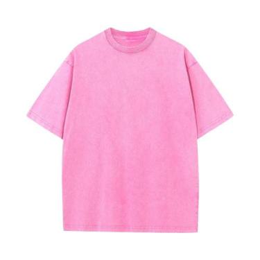 Imagem de Camisetas De Verão Unissex Oversized Em Algodão Pesado Com Cores Desbo