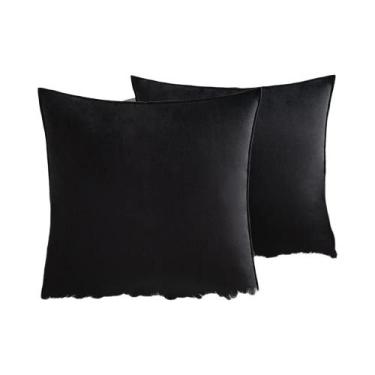 Imagem de Capas De Almofadas De Veludo 2 Peças Conjunto Decorativo Para Sofá Qua