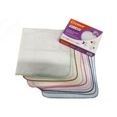Imagem de 5 Fralda De Pano Pinte E Borde 70x70cm Cremer Com Croche - cremer, Fem