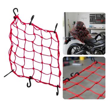 Imagem de Rede Elástica Aranha 42X42 Moto Capacete Bagageiro Azul