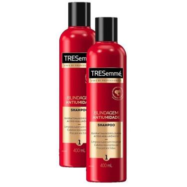Imagem de kit 2 Shampoo TRESemme Blindagem Antiumidade 400ML - Tresemmé