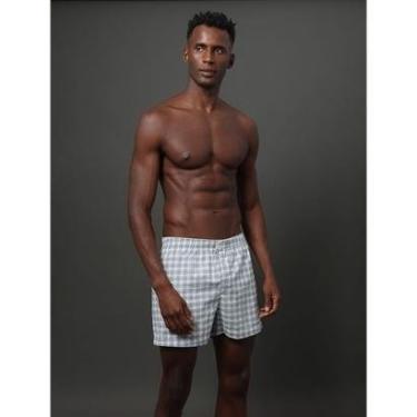Imagem de Samba Canção Modern Xadrez - Azul Claro-Masculino