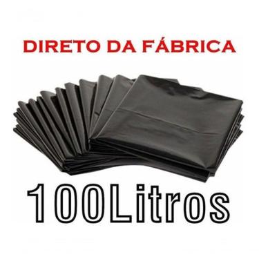 Imagem de Saco de Lixo 100 Litros 100 Unidades Resistente 100L para Uso Doméstico e Comercial Higipack