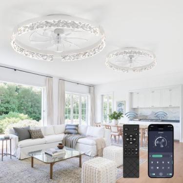 Imagem de Ventilador de Teto LEDIARY 20" Embutido com Controle Remoto e Dimmer