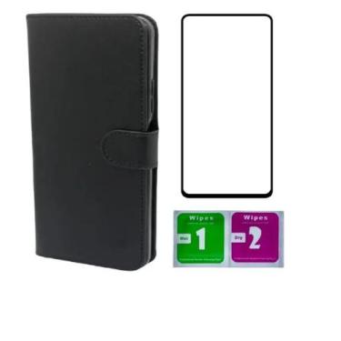 Imagem de Kit Capa Capinha Carteira Para Moto G15 + Película Protetora de Vidro 