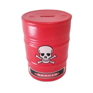 Imagem de Cofrinho Latão Vermelho de Ceramica Decoração Mesa de Festa - Decore C