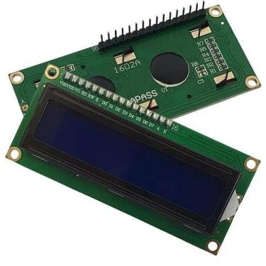 Imagem de Display lcd 16x2 c/ blacklight azul com pinos já soldados