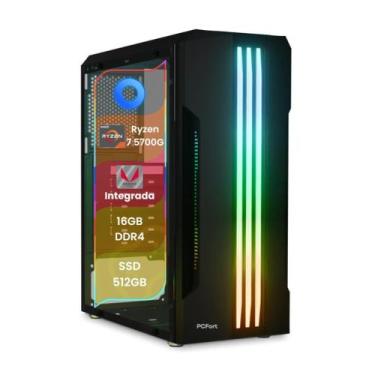 Imagem de PC Gamer TOP Concórdia Processador AMD Ryzen 7 5700G 16GB SSD 512GB Fo