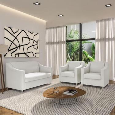 Imagem de Recepção Clínica Sofisticada: Namoradeira 2l + 2 Poltronas - Móveis Ma