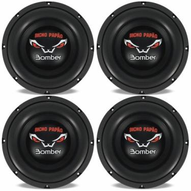 Imagem de Kit 4 Alto Falantes Subwoofer 8 Pol Bomber Bicho Papão 600 Watts RMS 4