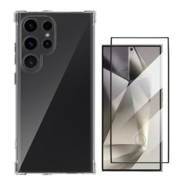 Imagem de Película 3D Vidro Com Furo da Digital + Capa TPU Para Samsung Galaxy S