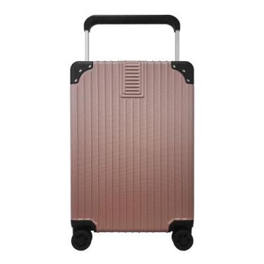 Imagem de Mala Rígida De Fibra 360 Tamanho Bordo - Gladiador Wide E1, Rose gold