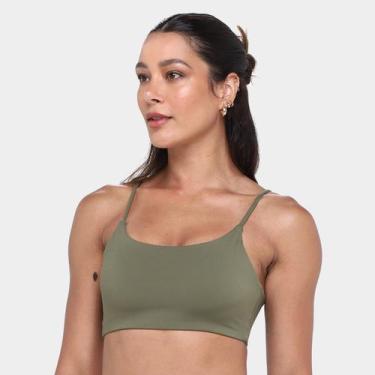 Imagem de Top Adidas Essentials Feminino, Verde escuro, GG