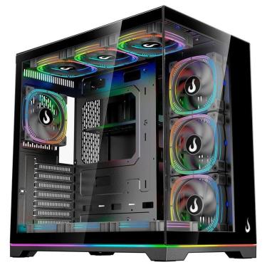 Imagem de Gabinete Gamer Rise Mode Galaxy Glass Standard V2 Mid Tower 10 Fans ARGB LED ARGB-Unissex