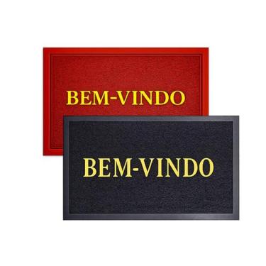 Imagem de Kit 2 Carpete Entrada Multiuso Decorativo Capacho Antiderrapante Chão 