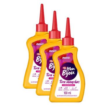 Imagem de kit 3 Mon Bijou Tira Manchas Concentrado Squeeze 100ml