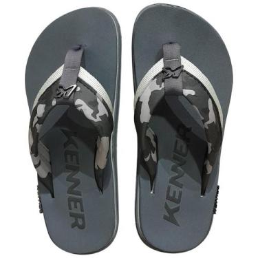 Imagem de Chinelo Kenner Kivah Army Cinza Chumbo Camuflado Original, Cinza, Bran