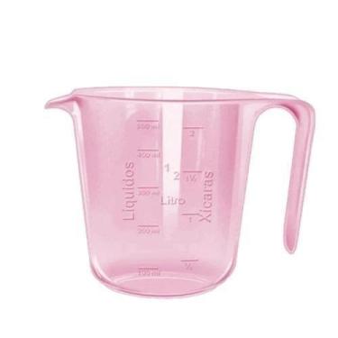 Imagem de Jarra Medidora Graduada Medidor Dosador Rosa 500Ml - Injetemp
