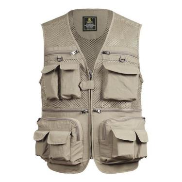 Imagem de Colete de Pesca Respirável com Bolsos com Zíper - Ideal para Atividade