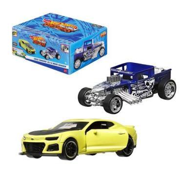 Imagem de Hot Wheels Pull-Back Speeders c/ 2 Carrinhos 1:43 Mattel, Camaro Zl1 E