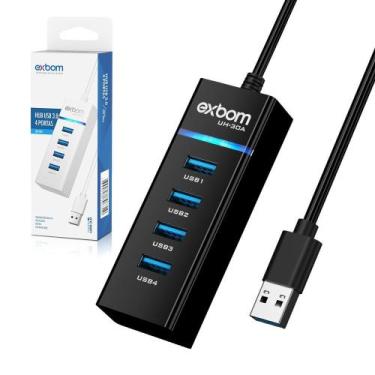 Imagem de Hub usb 04 portas usb 3.0 5gbps uh-30a exbom - preto