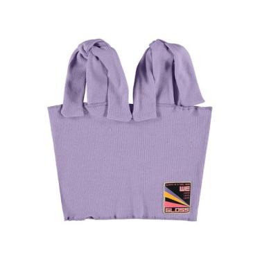 Imagem de Top Cropped Básico Juvenil em Ribana Gloss, Roxo, 16