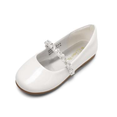 Imagem de Sapatos de Vestir para Meninas DREAM PAIRS Serena 6 Infantil Branco Ra