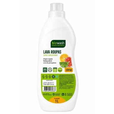 Imagem de Lava Roupas Biodegradável Concentrado Citrus 1L Biowash Sabão Líquido 