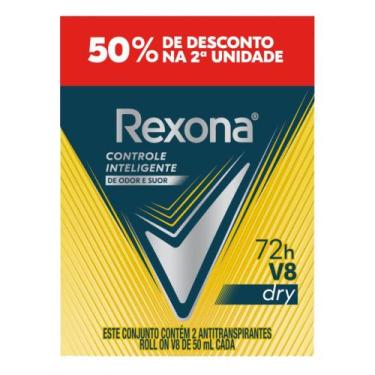 Imagem de Desodorante Roll-on Masculino 72h Rexona 2 x 50ml