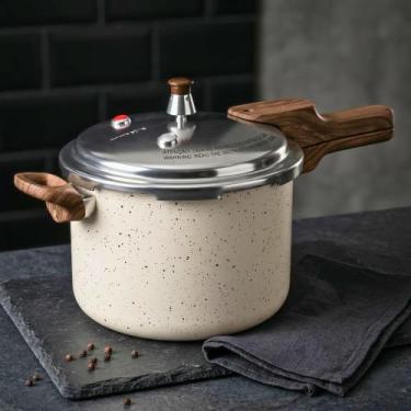 Imagem de Panela de Pressão Marmorizada Fundo Triplo Mimo Style PressCook 4,2L A