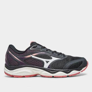 Imagem de Tênis Mizuno Hawk 5 Feminino, Preto, Rosa, 35