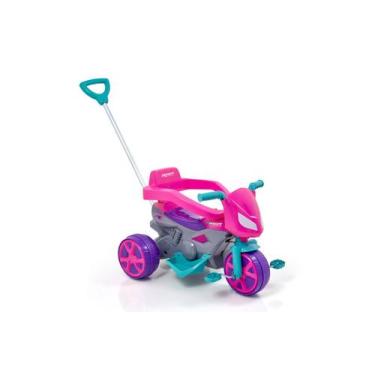 Imagem de Triciclo Menina Moto Rider Infantil Pedal Usual Brinquedos