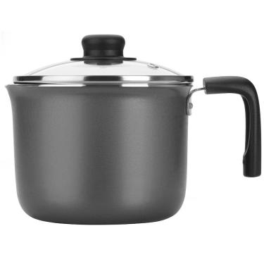 Imagem de Leiteira Gourmet em Alumínio Antiaderente 1,7L com Tampa de Vidro Temperado para Cozinha Grafite Multiflon