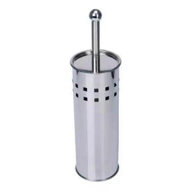 Imagem de Escova Sanitária com Suporte em Aço Inox Cerdas Flexíveis Higienização Eficaz para Banheiro Thika Importadora