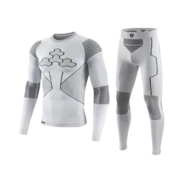 Imagem de Conjunto De Roupa Térmica Masculina Para Esqui, Academia, Yoga, Caminh
