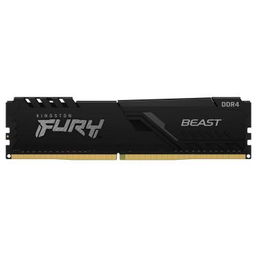Imagem de Memória RAM Kingston Fury Beast 16GB 3200MHz com Desempenho e Durabilidade Preto KF432C16BB-16