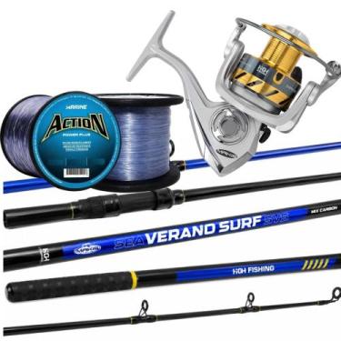 Imagem de Kit Completo Pesca Pesada Molinete Ragnar Vara Sea Verano - Makis Fish