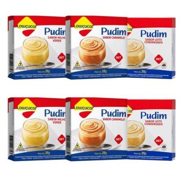Imagem de Kit 6 Pudim Lowçucar 25g Caramelo Milho Verde e Leite Condensado Diet 
