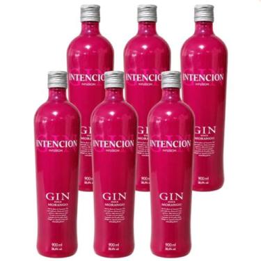 Imagem de Kit 6 Gin Doce Morango Intencion Infusion 900ml