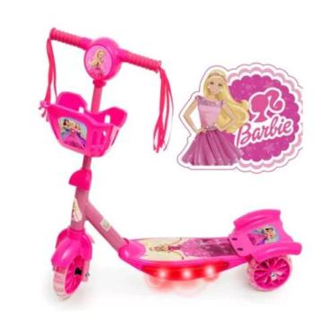 Imagem de Patinete Infantil Princesa Menina Musica C/Cesta + Luz Promoção - chic