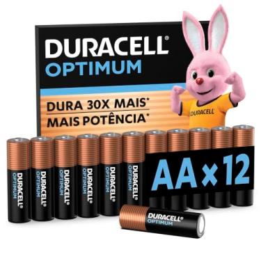 Imagem de Duracell Pilha Optimum AA Pequena Com 12 Unidades – Dura até 30x Mais – Ideal para Controle Xbox™, Brinquedos e Lanternas