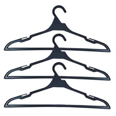 Imagem de 3 Cabides Plástico Preto Secadora De Roupas Fischer Original, Preto