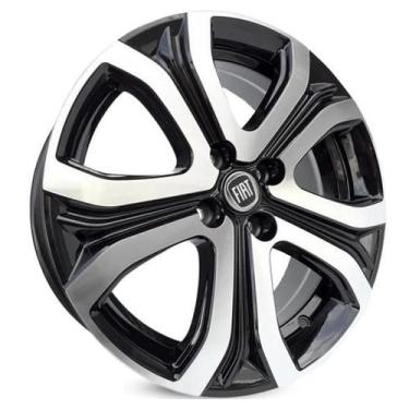Imagem de Kit 4 Rodas aro 16 Fiat Pulse 498 Preto Diamant - krmai