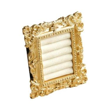 Imagem de Suporte Expositor De Anéis De Ouro, Bandeja De Veludo Para Brincos Com