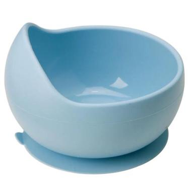 Imagem de Bowl em Silicone com Ventosa Azul - Prático e Seguro para Bebês e Cria