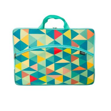 Imagem de Pasta Capa p/ Notebook Estampada 15.6 Azul Bolso Alça